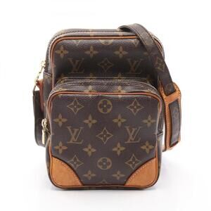 LOUIS VUITTON Brown Monogram Leather Shoulder Bag